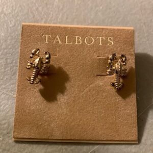 Talbots lobster pierced earrings